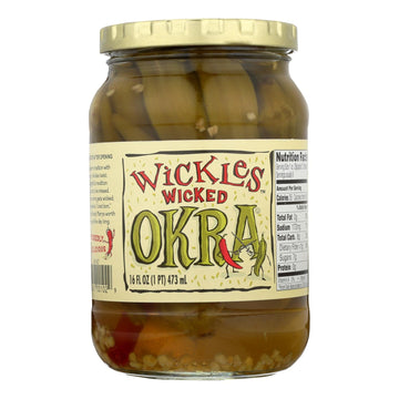 Wickles Wicked Okra - Case Of 6 - 16 Fz - Maras Green