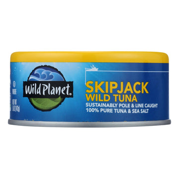 Wild Planet Wild Skipjack Light Tuna - Case Of 12 - 5 Oz. - Maras Green