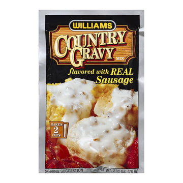 Williams Country Gravy - Real Sausage - Case Of 12 - 2.5 Oz. - Maras Green