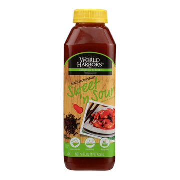 World Harbor Maui Mountain Hawaiian Style Sweet And Sour Sauce - Case Of 6 - 16 Fl Oz. - Maras Green