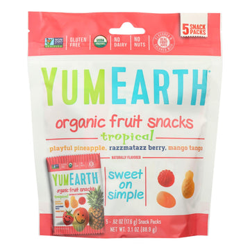 Yumearth Organics Organic - Raspberry - Pineapple - Mango - Case Of 12 - 3.1 Oz. - Maras Green