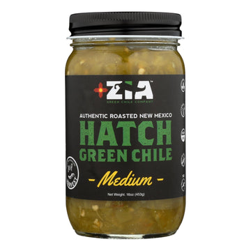 Zia Green Chile Company - Green Chile Medium Hatch - Case Of 6 - 16 Oz - Maras Green